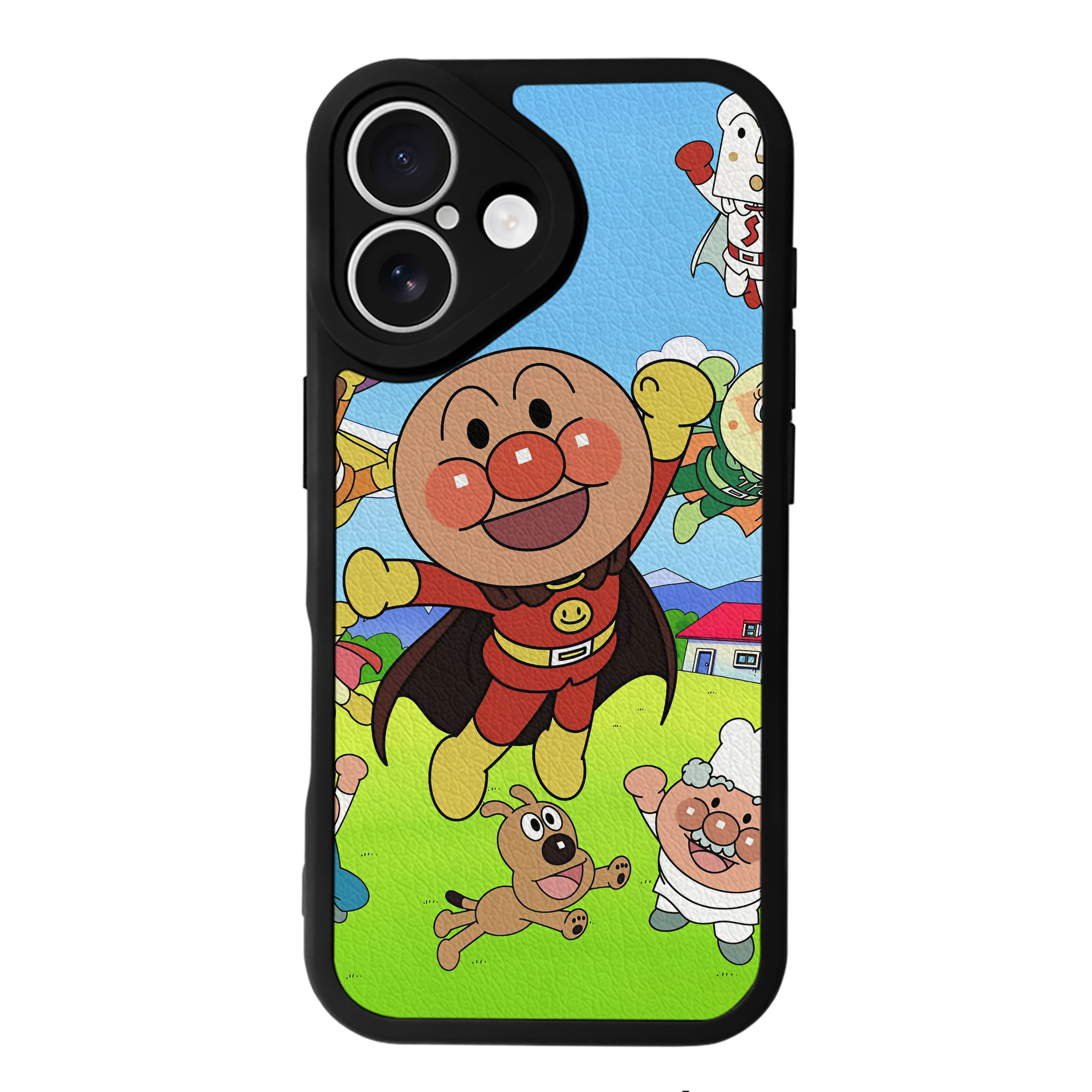 （画像用） アンパンマン Anpanman 【iPhone 16シリーズ対応】シリコンスマホケース（レザー調） 材質：シリコン